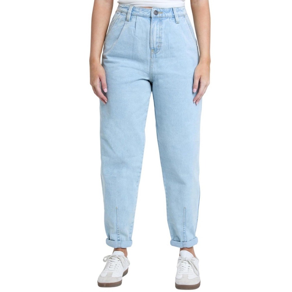 NWT YMI Women's Pleated Mom Jeans‎ - Celestial Blue - Size 1